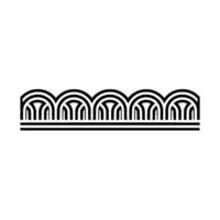 Art Deco Wave Border, Elegant Element, Geometric vector