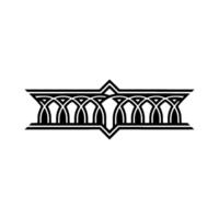 Geometric Archway, Minimalist Emblem, Vintage vector