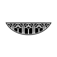 Art Deco Archway with Floral Columns - Elegant Element vector