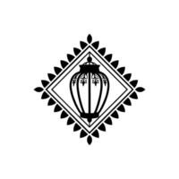 Elegant Lantern Emblem, Vintage Style, Decorative, Geometric vector