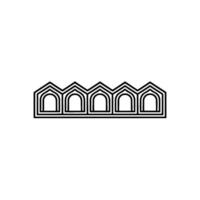 Minimalist Arch Row, Geometric , Modern Emblem vector