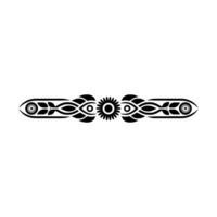Intricate Tribal Border, Stylized Black White vector