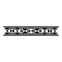 Ornate Medieval Border, Detailed Decorative Element vector