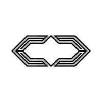 Geometric Hexagon Symmetry, Minimalist vector