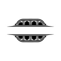 Art Deco Divider, Geometric , Split Element vector
