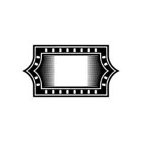 Vintage Film Frame, Retro , Blank Canvas vector