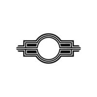 Art Deco Circle Emblem - Minimalist Geometric vector