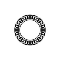 Geometric Circle Emblem, Minimalist, Monochrome vector