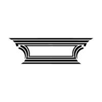 Geometric Capital, Minimalist , Architectural Element vector