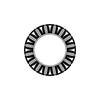 geométrico circulo marco minimalista , circular motivo, retro vector