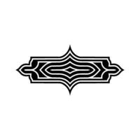 Geometric Wave Ornament, Minimalist vector