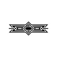 Geometric Deco Emblem,Minimalist, Pattern vector