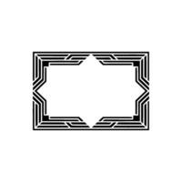 Geometric Deco Frame,Minimalist , Elegant Border, alternate version 7 vector