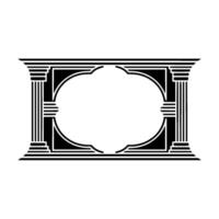 Art Deco Frame,Geometric Elegance, Minimalist, Outline vector