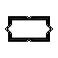 Art Deco Geometric Frame,Elegant Border, Luxury vector