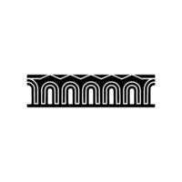 Geometric Wave Border, Art Deco Style, Abstract vector