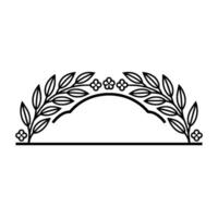 Elegant Laurel Arch, Minimalist Floral Border vector