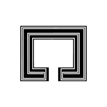 geométrico bucle, minimalista estructura, resumen contorno vector