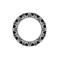 Geometric Circle Emblem,Minimalist , Circular Motif - Illustration vector