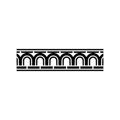 Geometric Arch Border,Art Deco Style, Minimalist