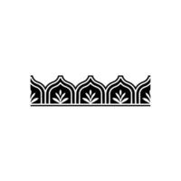 Intricate Mughal Border, Stylized Floral Ornamentation vector