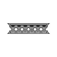 Geometric Deco Border,Minimalist - Monochrome vector