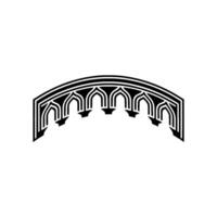 Gothic Arch Silhouette, Minimalist, Lineart vector