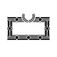 Art Deco Frame, Elegant Ornament, Vintage , Minimalist Style, Laurel vector