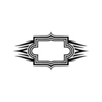 Art Deco Ornament, Geometric Frame, Minimalist, Outline vector