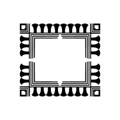 Geometric Deco Frame,Minimalist , Elegant Border, alternate version 8