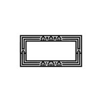 Geometric Deco Frame,Minimalist , Elegant Border - Placeholder vector
