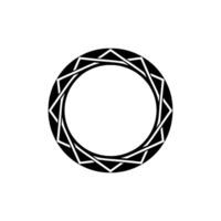 Geometric Circle Frame, Minimalist , Black White, Abstract vector
