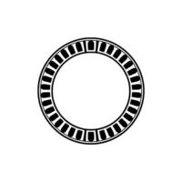 Minimalist Circular Frame,Geometric , Subtle Texture, Circle vector