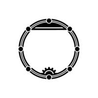 Geometric Circle Frame, Minimalist ,Circular Motif - Ornament vector