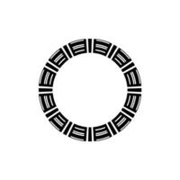 Geometric Circle Frame,Minimalist , Modern Emblem - Outline vector