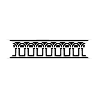 Art Deco Ornament Border,Geometric , Elegant Detail, Linear