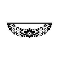 Elegant Floral Border, Vintage Element, alternate version 5 vector