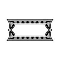 Art Deco Frame,Elegant Border, Vintage , Minimalist Style, Monochrome vector