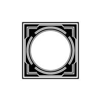 Geometric Circle Frame, Art Deco Style, Minimalism vector