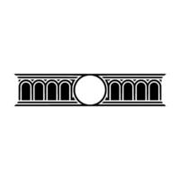 Geometric Moon Border,Art Deco Style vector