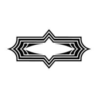 Geometric Deco Emblem,Minimalist , Elegant Border, Symmetrical vector