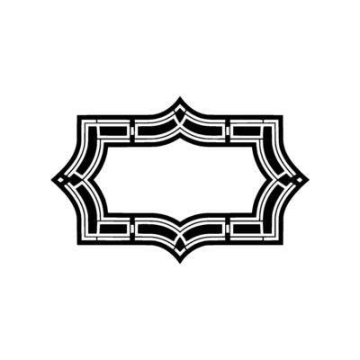 Art Deco Frame,Geometric Ornament, Elegant Border, Vintage, Symmetry