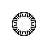 Minimalist Circular Emblem,Geometric , Modern - Monochrome vector