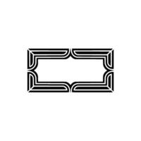 Art Deco Frame, Elegant Border,Geometric vector