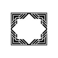 Geometric Deco Frame, Minimalist ,Abstract Pattern - Geometry vector