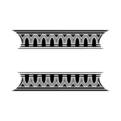 Art Deco Border Elements Elegant , Vintage Style, Pattern