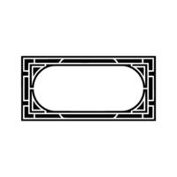 Geometric Deco Frame Minimalist, Retro vector