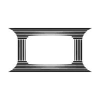 Geometric Temple Frame,Minimalist - Architecture vector