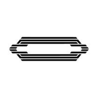 Geometric Deco Frame,Minimalist, Stripes vector