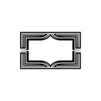 Art Deco Frame, Elegant Border,Minimalist , Vintage Style - Geometric vector